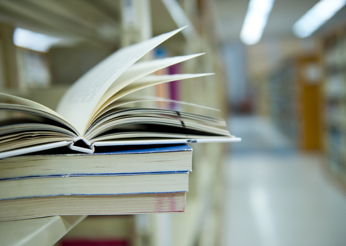 books in a library